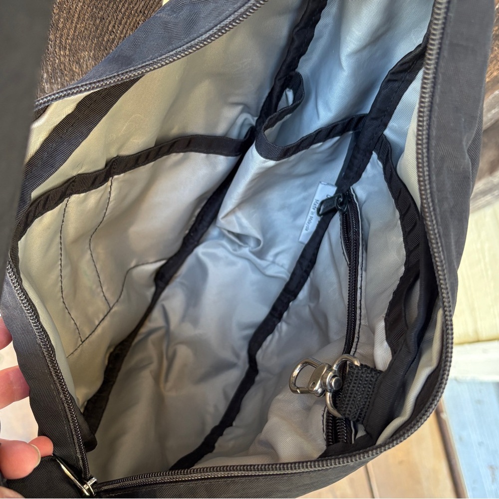 Ameribag Healthy Back Sling Bag Tote In Distressed Nylon Black Sz Extra Small - Picture 8 of 16